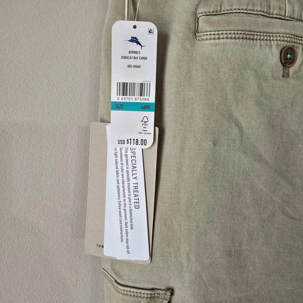 Tommy Bahama Mens Boracay Bay Cargo Shorts Khaki Green‎ 46RG BT890012 New